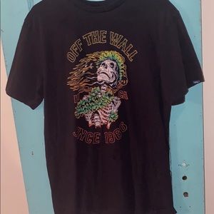 Vans black skull custom T shirt size large